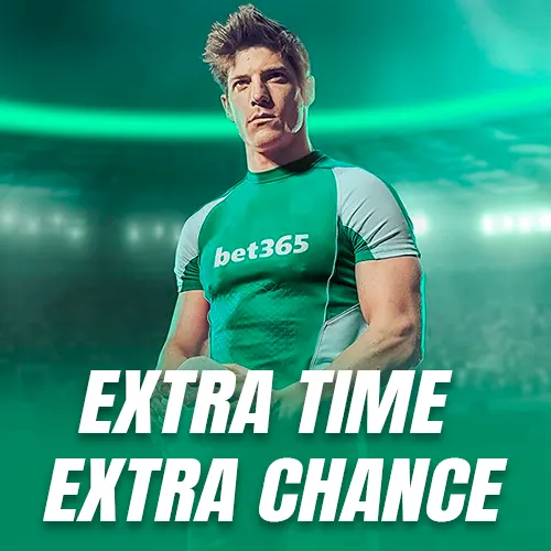 Get added value during extra time with Bet365.