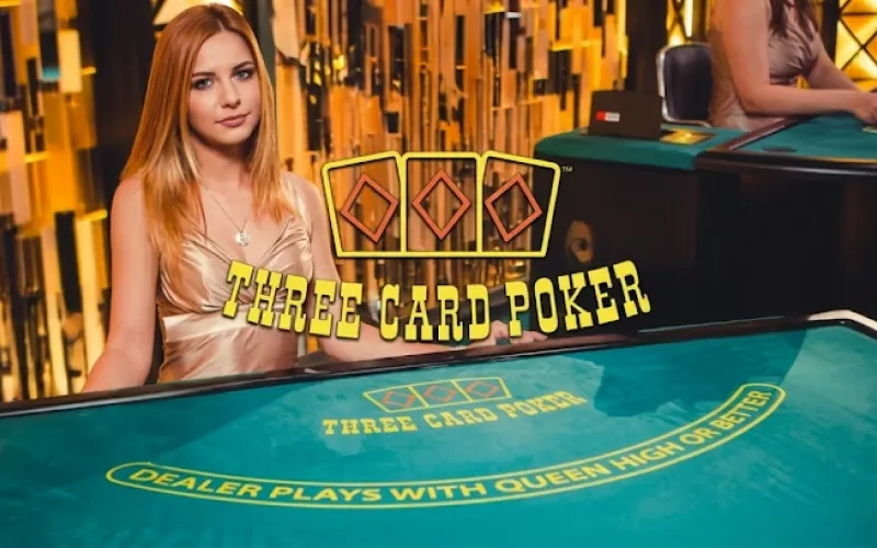 Experience quick Three Card Poker table action with Bet365 online.